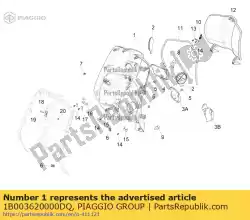 Aqui você pode pedir o gep? Kfach em Piaggio Group , com o número da peça 1B003620000DQ: