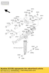 Qui puoi ordinare bullone, asta, 12x85 da Kawasaki , con numero parte 921501213: