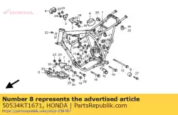 Aqui você pode pedir o placa, l. Fr. Motor travar em Honda , com o número da peça 50534KT1671: