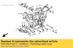 Honda 50534KT1671 placa, l. fr. motor travar - Lado inferior
