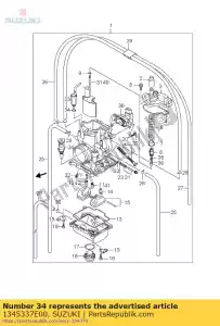 Suzuki 1345337E00 anel-o - Lado inferior