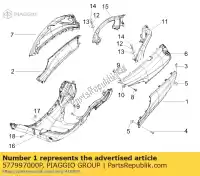 577997000P, Piaggio Group, dolny panel boczny     , Nowy