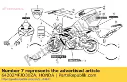 Here you can order the mark, windscreen (### ) *type1*(type1 ) from Honda, with part number 64202MFJD30ZA: