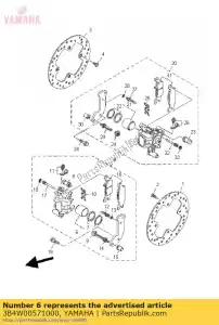 yamaha 3B4W00571000 conjunto de pistão, compasso de calibre - Lado inferior