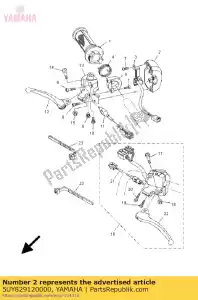 yamaha 5UY829120000 supporto, leva superiore 1 - Il fondo