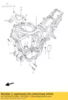 4110026E5128V, Suzuki, cadre (rouge) suzuki gsf bandit u  su s gsf600n gsf600s 600 , Nouveau