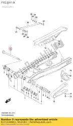 Aqui você pode pedir o eixo, rr. Sw. Arm em Suzuki , com o número da peça 6121126B01: