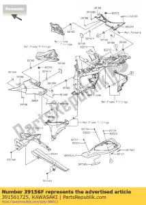 kawasaki 391561725 pad, 8x16x17 zr800ads - La partie au fond