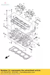 suzuki 1317024F02 braçadeira, entrada pi - Lado inferior