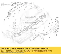 62113800Q7, Piaggio Group, seitenverkleidung rechts     , Novo