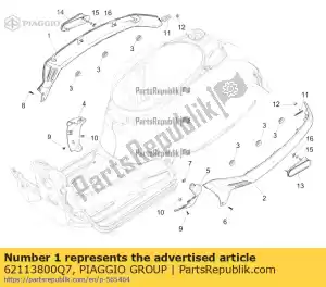 Piaggio Group 62113800Q7 seitenverkleidung rechts - Bottom side