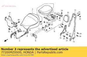 honda 77200MZ0000 seat assy., main - Bottom side