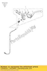 triumph T2040507 cable d'embrayage - La partie au fond