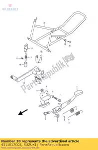 suzuki 4311017C03 pedal freio - Lado inferior