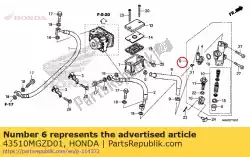 Aquí puede pedir cilindro subconjunto., rr. Si de Honda , con el número de pieza 43510MGZD01: