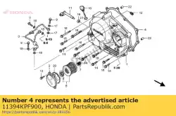 Here you can order the gasket, r. Crankcase cover from Honda, with part number 11394KPF900: