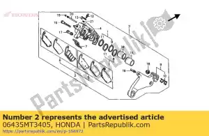 honda 06435MT3405 jeu de coussinets, rr. frein - La partie au fond