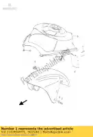 5311102E00Y7L, Suzuki, parafango anteriore suzuki ay katana ditech a lc ay50a 50 , Nuovo