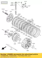 13088S009, Kawasaki, placa de fricción ksf400-a3 kawasaki kfx 400 2005 2006, Nuevo