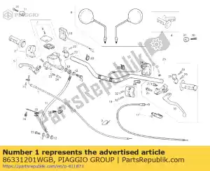 Piaggio Group 86331201WGB sturen - Onderkant