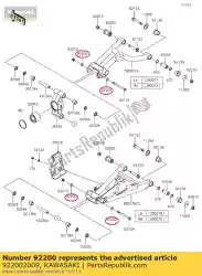 Qui puoi ordinare 01 rondella, 10,3x23x1,6 da Kawasaki , con numero parte 922002009: