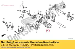 Here you can order the drum, gearshift from Honda, with part number 24311KSE670: