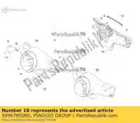 5996780090, Piaggio Group, Lewa pokrywa pompy     , Nowy