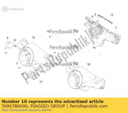 Qui puoi ordinare coperchio sinistro della pompa da Piaggio Group , con numero parte 5996780090: