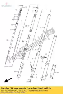 Suzuki 5155136E101KY protector, exterior - Lado inferior