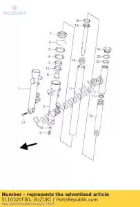 suzuki 5110320FB0 amortisseur assy, ??fro - La partie au fond