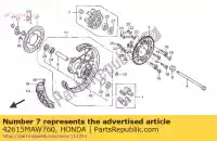 42615MAW760, Honda, sous-ensemble de bride, à entraînement final honda xl 600 650 700 1997 1998 1999 2000 2001 2002 2003 2004 2005 2006 2008 2009 2010 2011, Nouveau