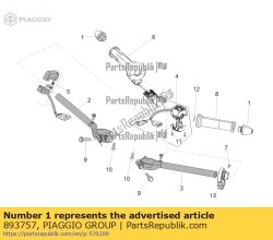 Aprilia 893757, H.bars anti.v waga, OEM: Aprilia 893757