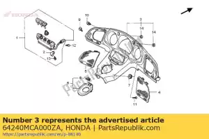 Honda 64240MCA000ZA paneel, meter * nh389m * - Onderkant