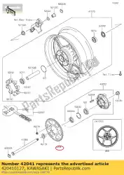 tandwielnaaf, 43t zr1000fef van Kawasaki, met onderdeel nummer 420410127, bestel je hier online: