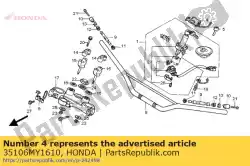 Here you can order the cover, combination switch from Honda, with part number 35106MY1610: