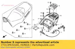 Aquí puede pedir cubierta, centro del asidero de Honda , con el número de pieza 77313MCSG00: