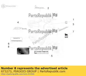 Piaggio Group 673273 etiqueta 