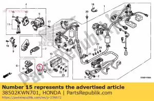 honda 38502KWN701 relay comp., power - Bottom side