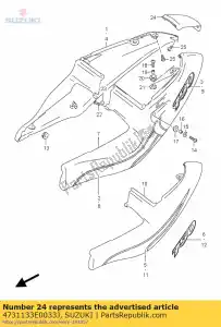 suzuki 4731133E0033J omslag, lijst, ctr - Onderkant