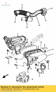 Suzuki 1382139C00 deslizador, trasero - Lado inferior