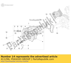 Aprilia 411296, Porca, OEM: Aprilia 411296