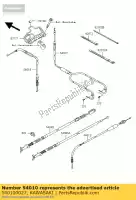 540100027, Kawasaki, cabo, bloqueio do diferencial frontal kvf650d6 kawasaki kvf 650 2006 2007 2008 2009 2010 2011, Novo