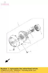 koplamp unit assy van Yamaha, met onderdeel nummer 1CB843101100, bestel je hier online: