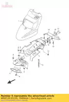 4PAF15530100, Yamaha, guardabarros interior 2 yamaha cw 50 2005 2006 2007 2008 2009 2010 2011 2013 2014 2015 2016, Nuevo