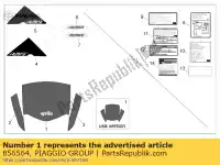856564, Piaggio Group, voorruit sticker aprilia rxv sxv 450 2008, Nieuw