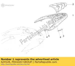 Piaggio Group 624528 achterdrager - Onderkant