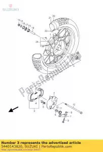 Suzuki 5440143820 freno de zapata - Lado inferior