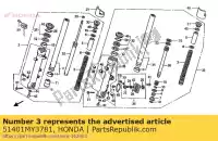 51401MY3781, Honda, lente, fr. vork (showa) honda st pan european  a st1100a 1100 , Nieuw