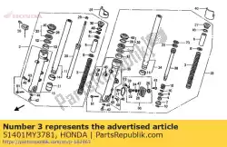 Qui puoi ordinare primavera, fr. Fork (showa) da Honda , con numero parte 51401MY3781: