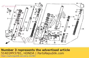 Honda 51401MY3781 primavera, fr. tenedor (showa) - Lado inferior